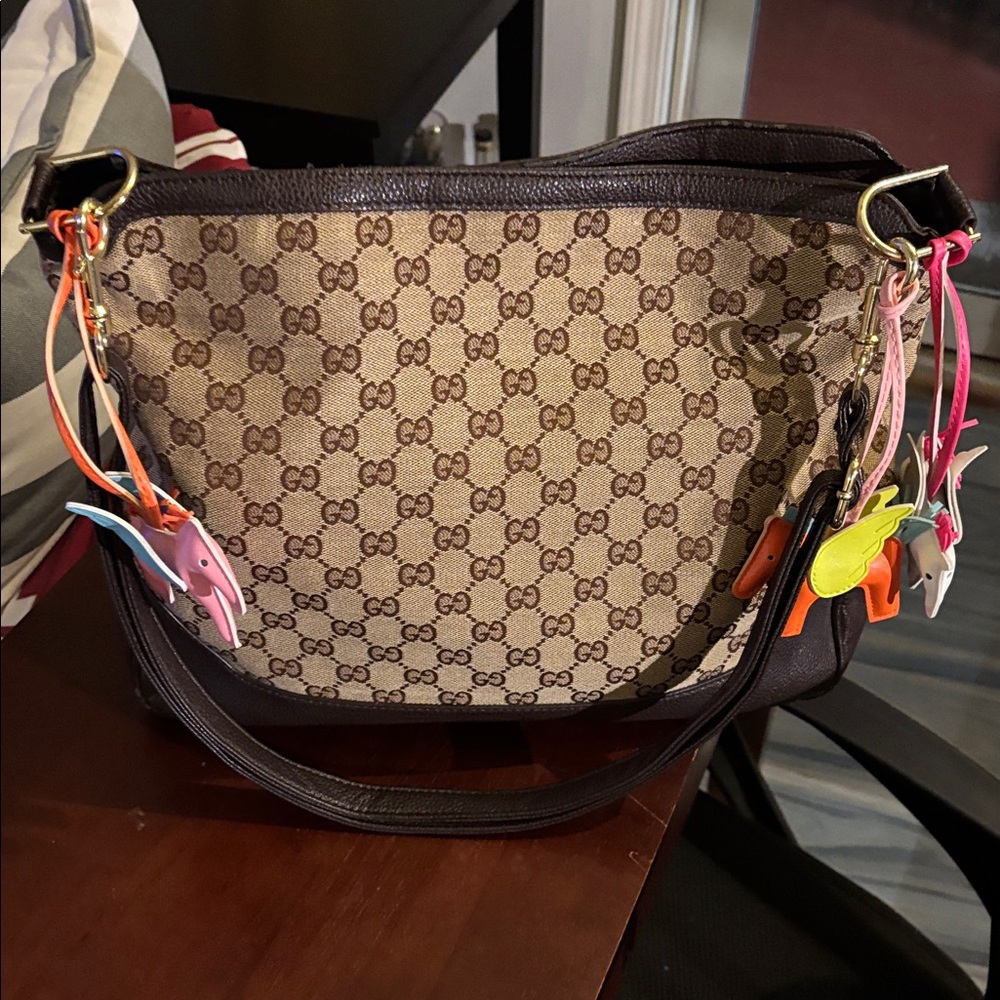 Gucci Beige and Brown GG Crossbody Bag_Asis sale. No cancellations or refunds. - Picture 2 of 16